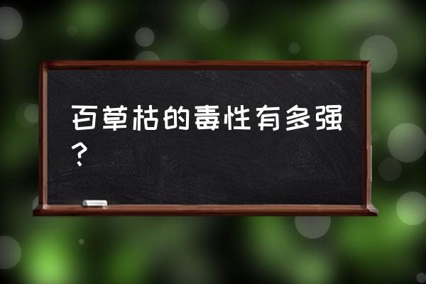 百草枯毒性怎么失效 百草枯的毒性有多强？