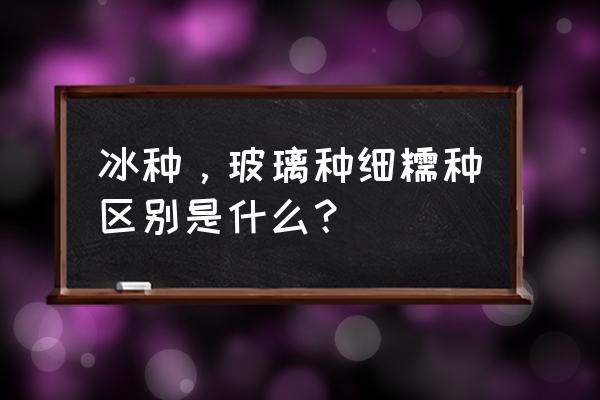 翡翠玻璃种看得到字吗 冰种，玻璃种细糯种区别是什么？