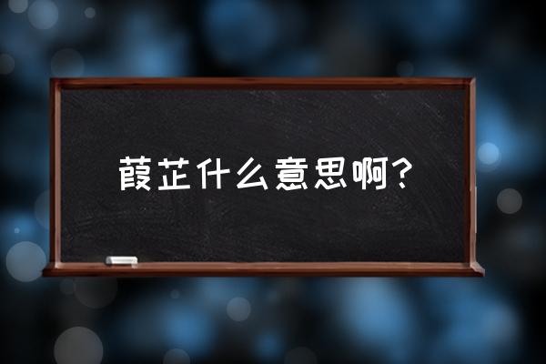 台州葭芷街道什么时候逢集吗 葭芷什么意思啊？