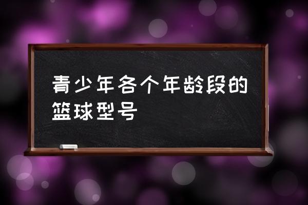 4号篮球适合多大年龄 青少年各个年龄段的篮球型号