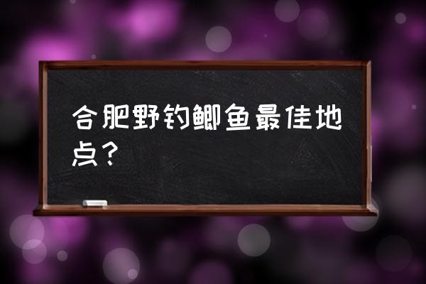 合肥董浦水库有垂钓中心吗 合肥野钓鲫鱼最佳地点？