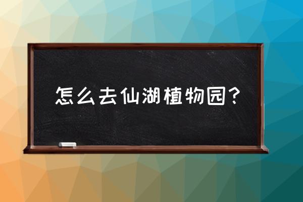 桥头去仙湖植物园怎么坐地铁 怎么去仙湖植物园？