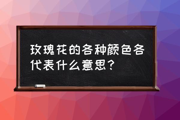 玫瑰花颜色代表什么 玫瑰花的各种颜色各代表什么意思？