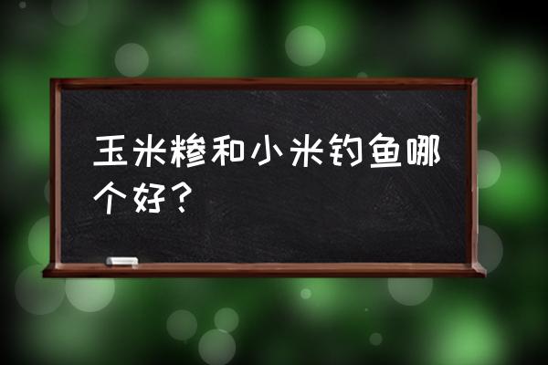 剩的小米稀饭能开鱼饵吗 玉米糁和小米钓鱼哪个好？