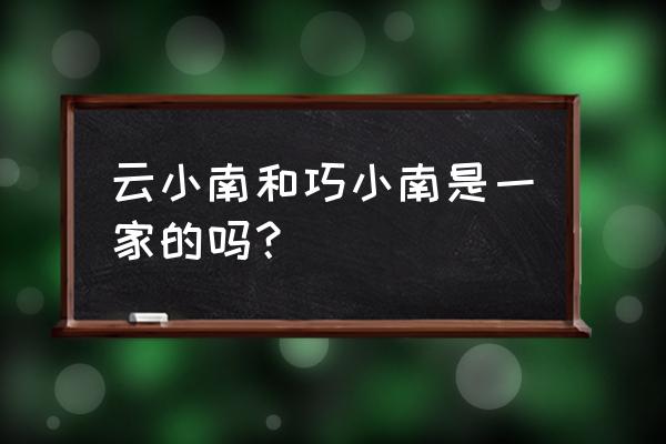 巧小南手工红糖是不是真的吗 云小南和巧小南是一家的吗？