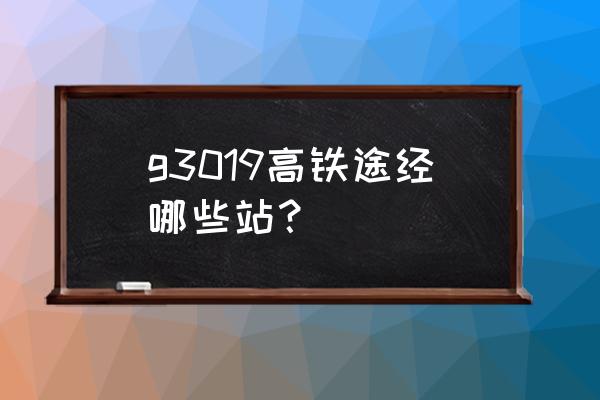 华山北站到安阳东站要几个小时 g3019高铁途经哪些站？