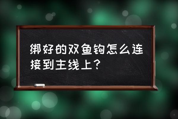 一根线怎么绑双鱼钩 绑好的双鱼钩怎么连接到主线上？