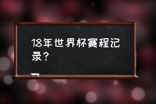 2018年世界杯淘汰赛赛程表 18年世界杯赛程记录？