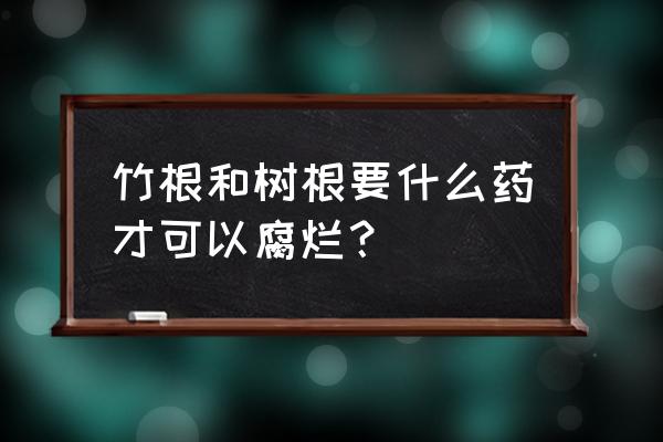 树锯了用什么可以让树根烂掉 竹根和树根要什么药才可以腐烂？