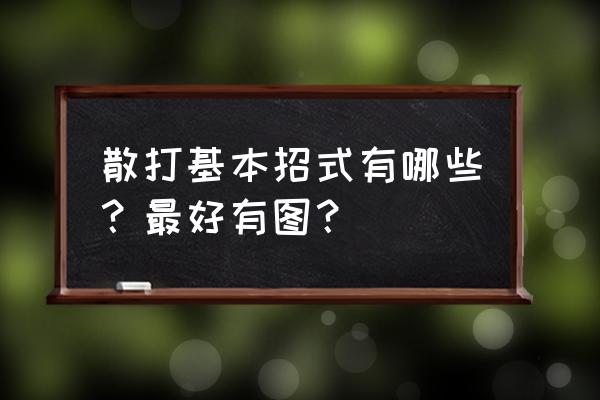 散打的24种摔法 散打基本招式有哪些？最好有图？