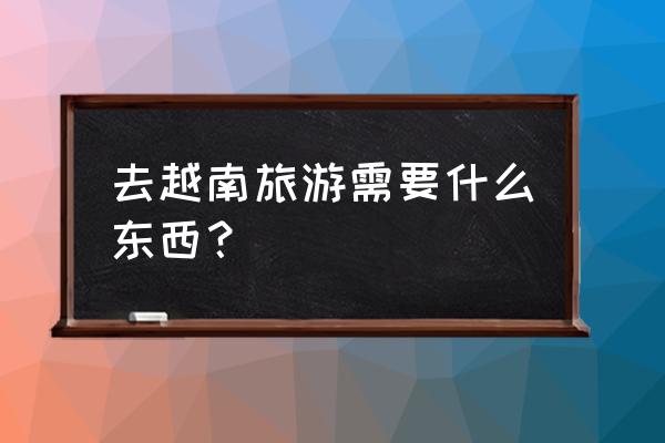 越南旅游景点游记 去越南旅游需要什么东西？