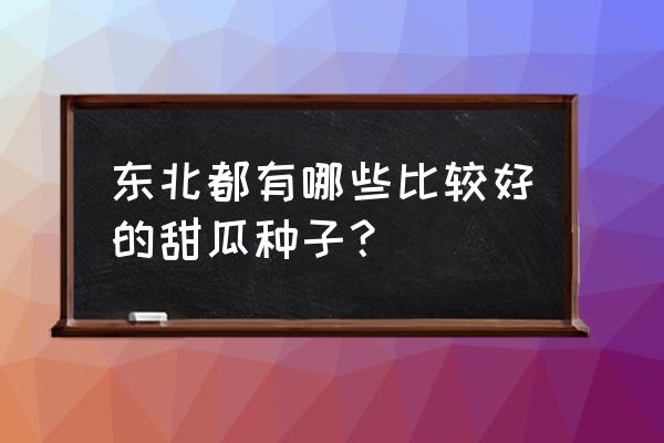 中国最畅销的甜瓜种子 东北都有哪些比较好的甜瓜种子？