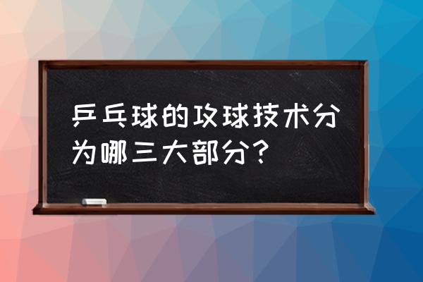 乒乓球的基本技术有哪5种 乒乓球的攻球技术分为哪三大部分？