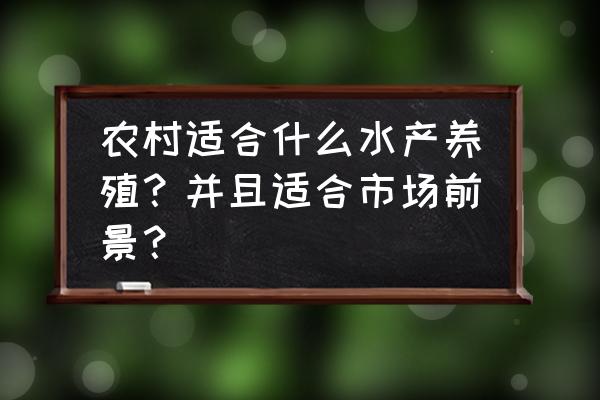 在农村养殖什么水产风险低前景好 农村适合什么水产养殖？并且适合市场前景？