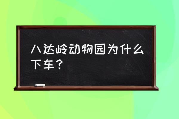 八达岭动物园自驾攻略 八达岭动物园为什么下车？