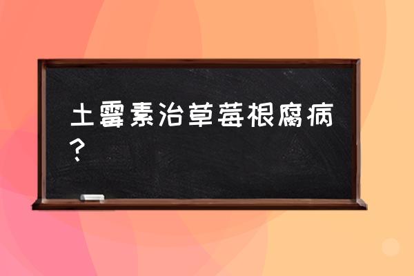 草莓根腐病的防治方法 土霉素治草莓根腐病？