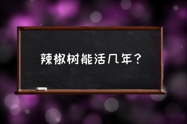 辣椒结果后死苗是怎么回事 辣椒树能活几年？