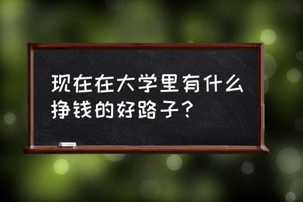 一个大学生怎么在学校里创业 现在在大学里有什么挣钱的好路子？